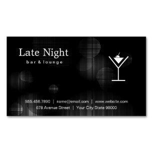 Night Glow Martini Logo Magnetisch Visitekaartje