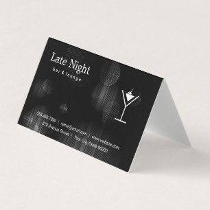 Night Glow Martini Logo Visitekaartjes