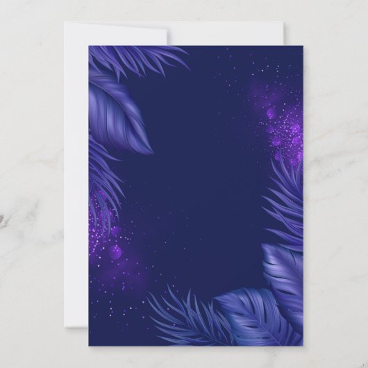 Night Glow Verjaardag Uitnodiging Feest (Achterkant)