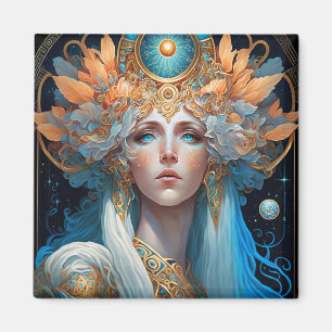 Night Goddess Queen Fantasy Art Magneet