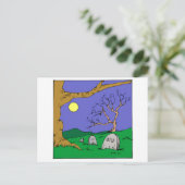 Night Graveyard Briefkaart (Staand voorkant)