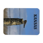 Night Hawk die slaapt op een Stone Post Magnet Magneet (Horizontaal)