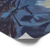 Night Herfsten - Painterly Natuur Illustration Sty Poster (Hoek)