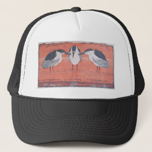 Night Herons van Otto Eckmann Trucker Pet