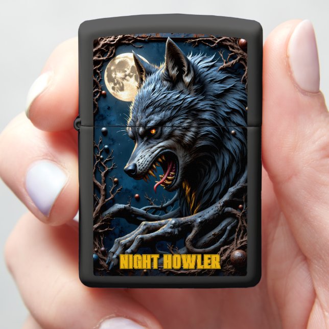 Night Howler Wolf Dark Branches (In Hand)
