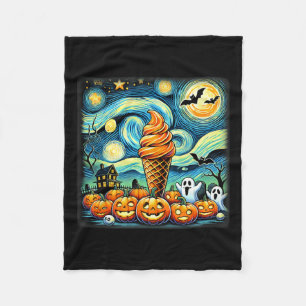 Night Ice Cream Cone Halloween Fleece Deken