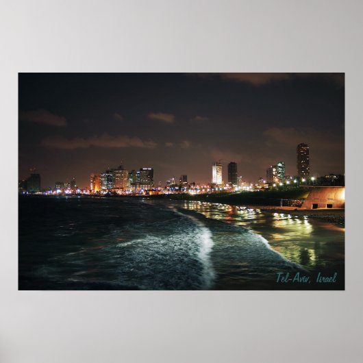 Night in Tel Aviv Poster (Voorkant)