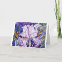 "Night Iris" blanco briefkaart