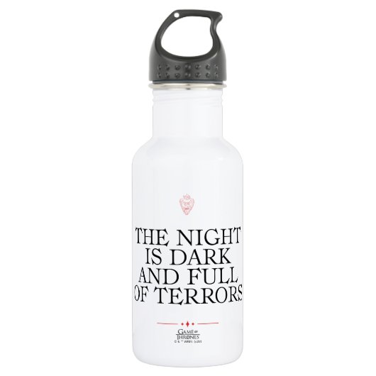 Night is Dark and Full of Terrors Waterfles (Voorkant)