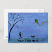Night Kite Briefkaart (Voorkant / Achterkant)