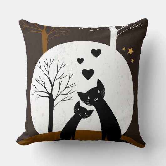 Night Kittens Coussin décoratif (Recto)