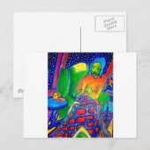 Night Knitting beroemd gemaakt door Piliero Briefkaart (Voorkant / Achterkant)