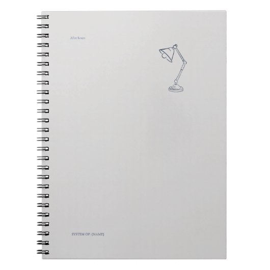 Night Lamp-Midnight Cartographer Notitieboek (Voorkant)