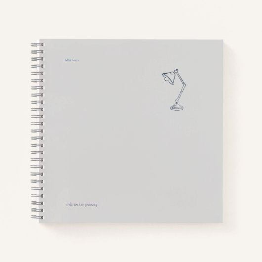 Night Lamp-Midnight Cartographer  Notitieboek (Voorkant)