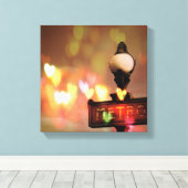 Night Life Paris Canvas Afdruk (Insitu (Houten vloer))