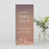 Night Light Fireflies Field Rustiek Trouwprogramma Programma (Staand voorkant)