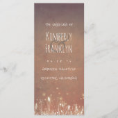 Night Light Fireflies Field Rustiek Trouwprogramma Programma (Voorkant)