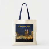 Night Lights Cleveland Ohio Canvas tas (Voorkant)