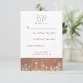 Night Lights Fireflies Rustic Wedding RSVP (Staand voorkant)