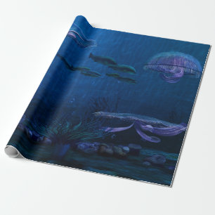 Night Lights Jellyfish Aquarium Cadeaupapier