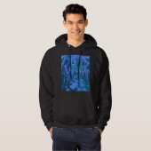 Night Lights Tunnel Hoodie Plain Zwart (Voorkant volledig)