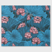 Night lotus garden cadeaupapier (Vlak)