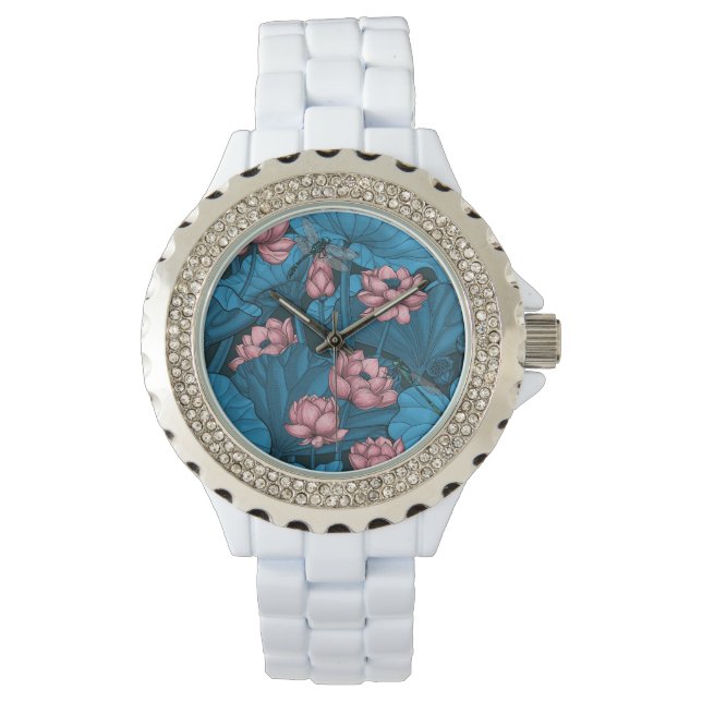 Night lotus garden horloge (Voorkant)