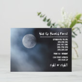 Night Moon - Haunted Forest Invitation Kaart (Staand voorkant)