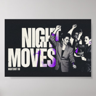 Night Moves Retro Dance Club 6x4 Archief Kunstprin Poster
