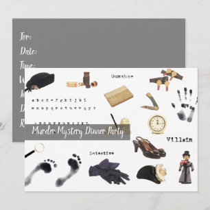 Night of Murder Mystery Who Done It Dinner Party b Kaart