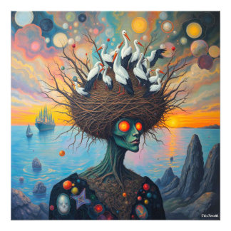 NIGHT OF THE STORKS FOTO AFDRUK