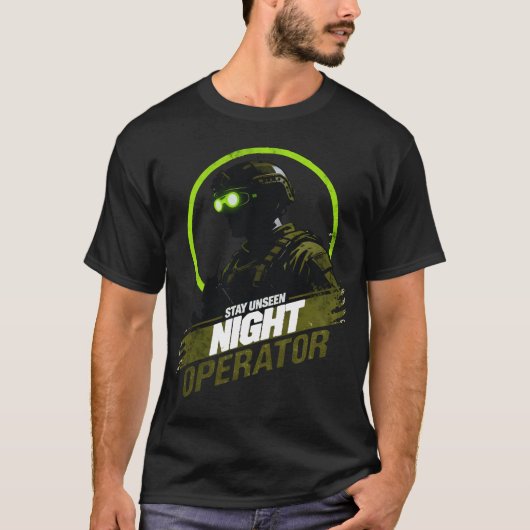Night Operator Stay Unseen Tactical Vision T-shirt (Voorkant)