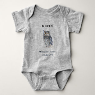 Night Owl Baby Bodysuit