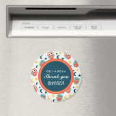 Night Owl Birthday Party Dank u Magnet Magneet (Insitu (Vaatwasser))