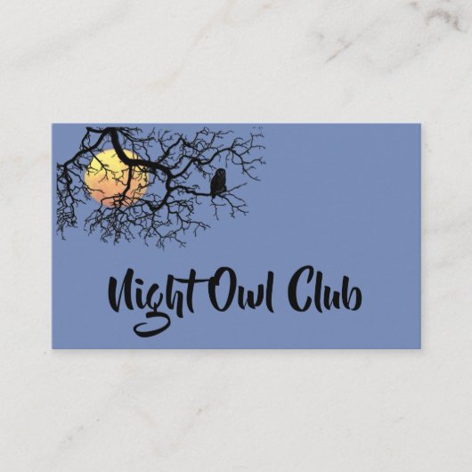 Night-Owl Club Visitekaartje (Voorkant)