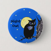 Night Owl in de Moon Button (Voorkant)