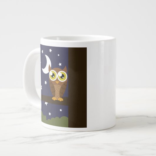 "Night Owl" Jumbo Mok (Voorkant links)