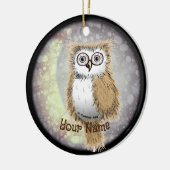 Night Owl Keramisch Ornament (Links)
