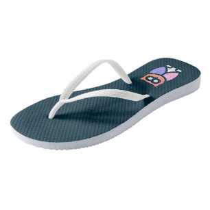 Night Owl, prachtige roze Paarse Abstracte Pop Art Teenslippers