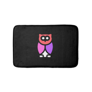 Night Owl, prachtige roze & rode, Abstracte Pop ar Badmat