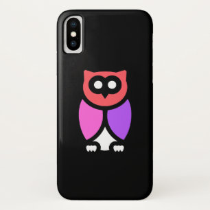 Night Owl, prachtige roze & rode, Abstracte Pop ar iPhone X Hoesje