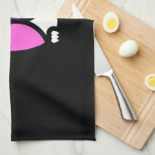 Night Owl, prachtige roze & rode, Abstracte Pop ar Theedoek (Quarter Fold)