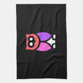 Night Owl, prachtige roze & rode, Abstracte Pop ar Theedoek (Verticaal)