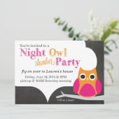 Night Owl Slumber Party Kaart (Staand voorkant)
