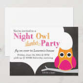 Night Owl Slumber Party Kaart (Voorkant / Achterkant)