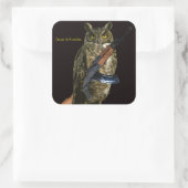 Night Owl Vierkante Sticker (Tas)