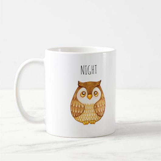 Night Owl-Waterverf Koffiemok (Links)