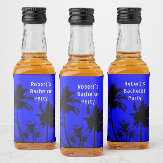 Night Palms Bachelor Party Likeurfles Etiket (Flessen)