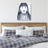 Night Portrait Canvas Afdruk (Insitu (Slaapkamer))
