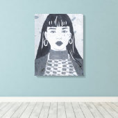 Night Portrait Canvas Afdruk (Insitu (Houten vloer))
